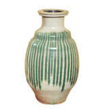 Japanese glazed ceramic wine jar