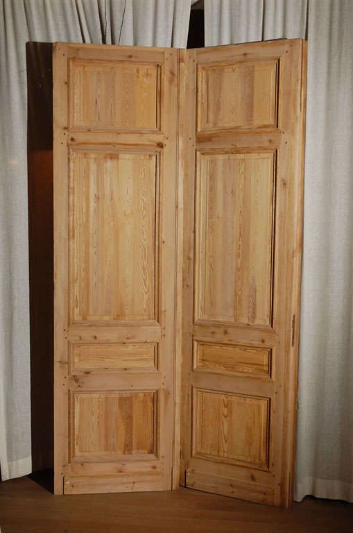 Pair of Antique French Pine Doors