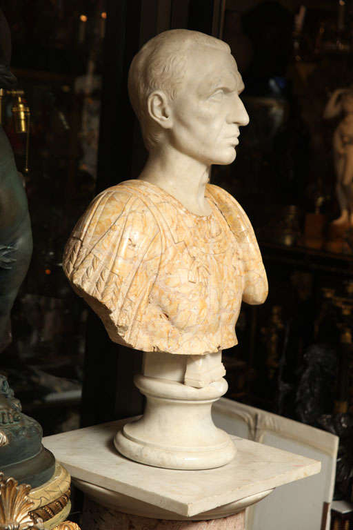 Finely Carved Italian Marble Bust of a Roman General 5