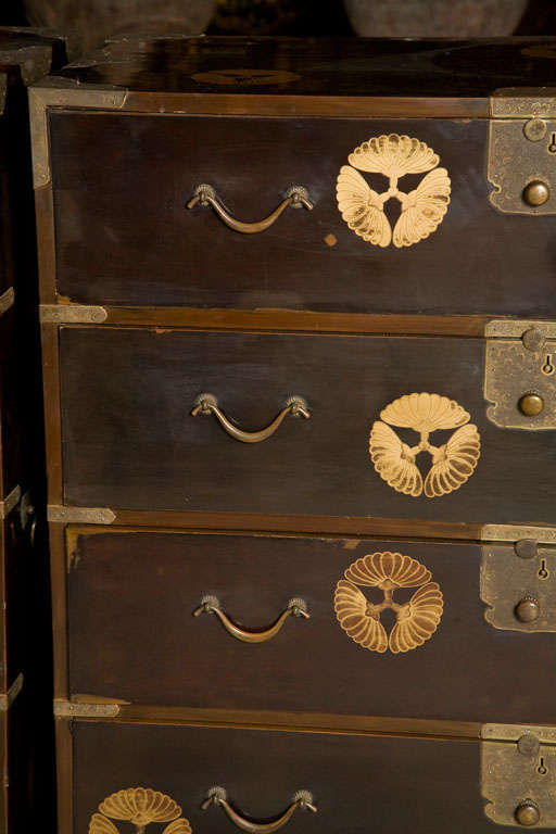 Pair of Japanese Tansu Chests
