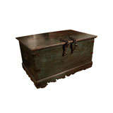 Antique Green Painted  Trunk