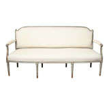 Upholstered Open Arm Swedish Settee