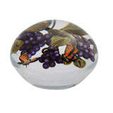 Colin Richardson Grapes And Metalmark Butterfly Paperweight