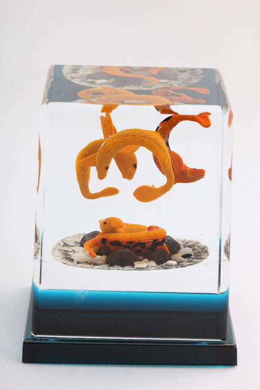 Gordon Smith Koi Paperweight Cube