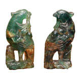 Antique PAIR OF CHINESE HARD STONE CARVINGS