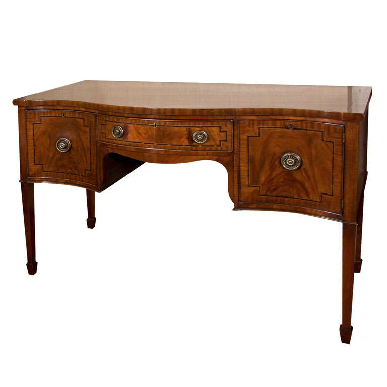 Small English Serpentine Sideboard For Sale at 1stDibs