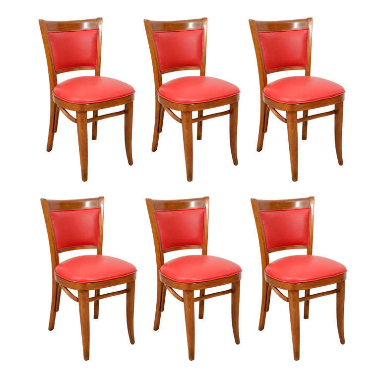A Set of  Six  Art  Deco  Cafe  Chairs For Sale