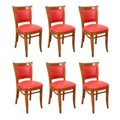 A Set of  Six  Art  Deco  Cafe  Chairs