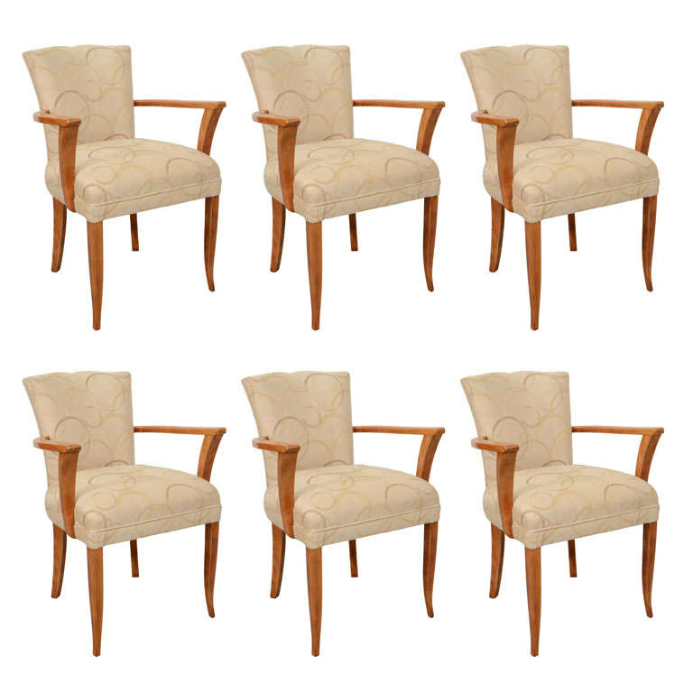 A Set of Six Bridge Chairs For Sale