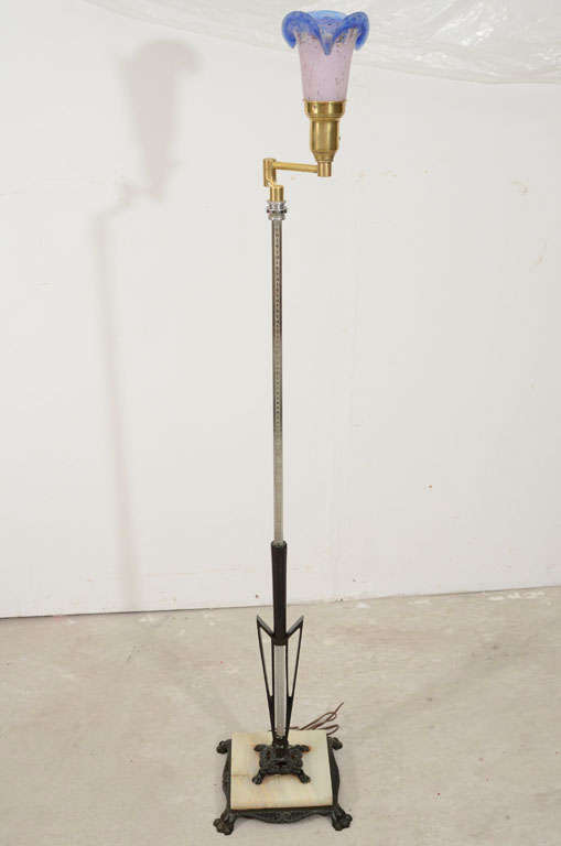 A 1930's Iron Floor Lamp