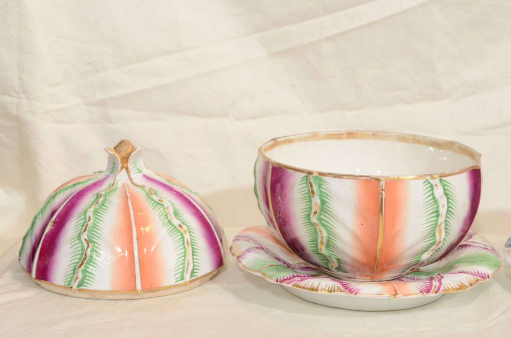 A Pair of Jacob Petit Tureens and Stands 2