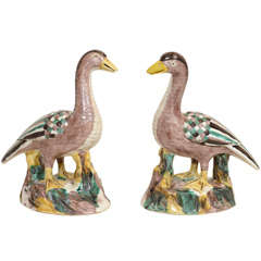 A Pair of 19th Century Chinese Geese