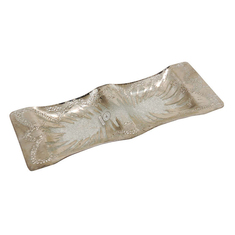 Dorothy Thorpe  Sterling Silver  On Crystal Tray