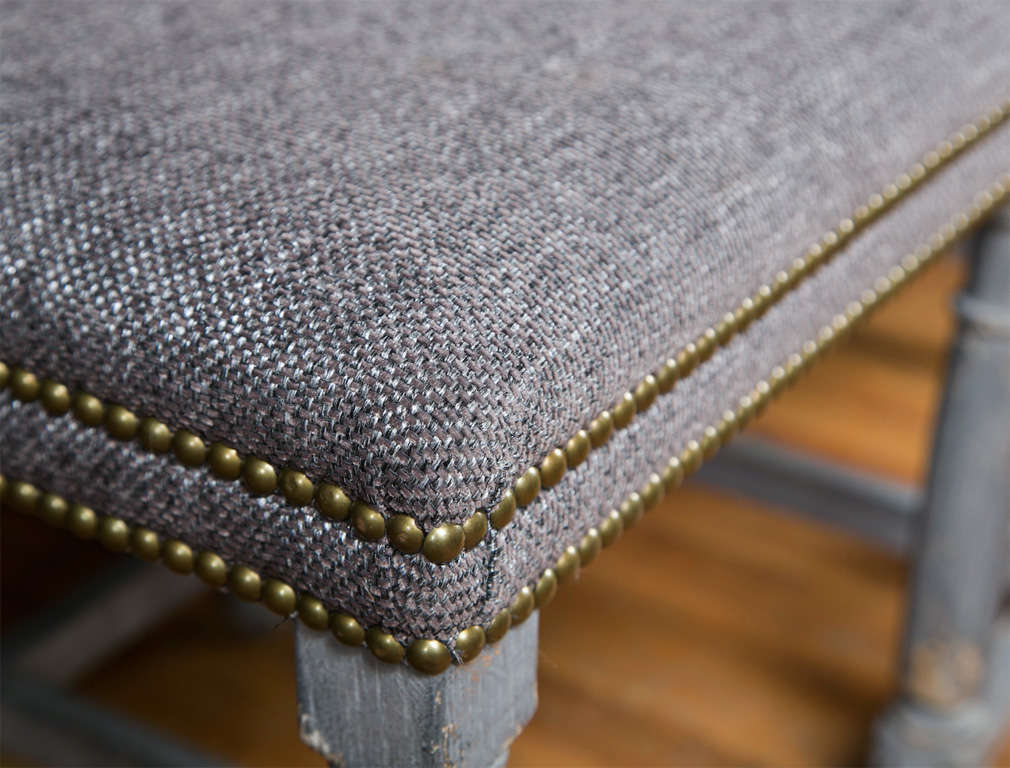 Upholstered Bench with Nailhead Trim
