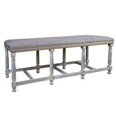 Upholstered Bench with Nailhead Trim