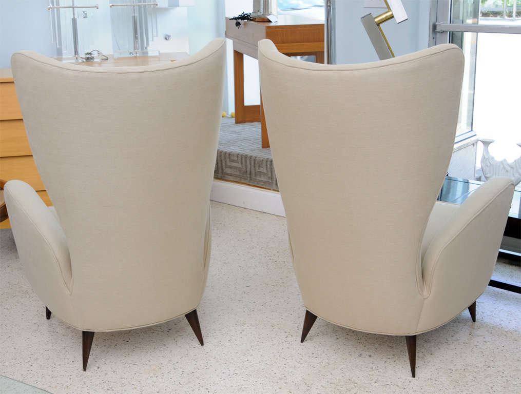 A Fine Pair Paolo Buffa High Back Chairs, Italy In Excellent Condition In Hollywood, FL