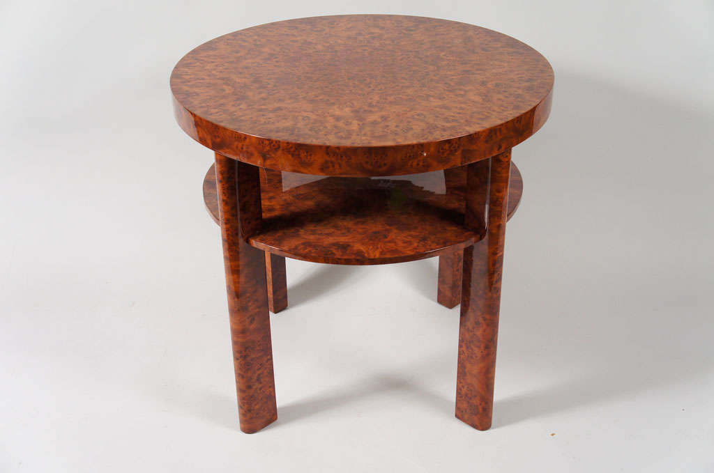 Round Burl Wood Table