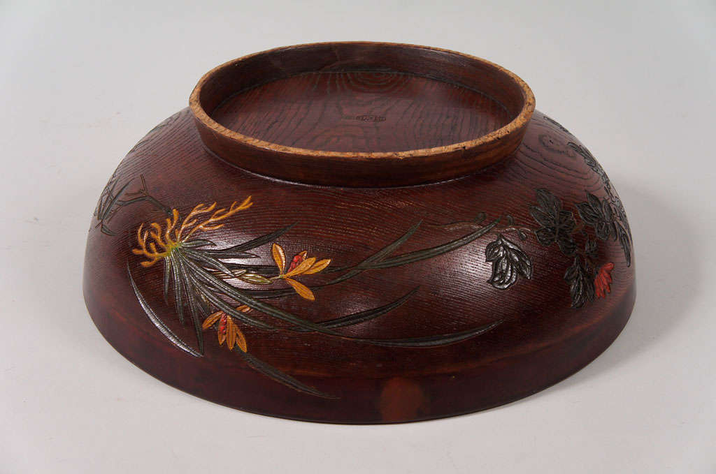 Japanese Lacquer and Carved Minge Bowl 3