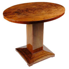 Small Art Deco Oval Rosewood Table
