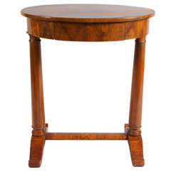 Antique Small Oval Biedermier Side Table