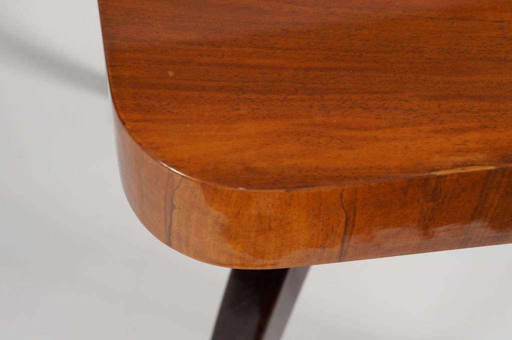 Mid-20th Century Art Deco Square Walnut Table For Sale