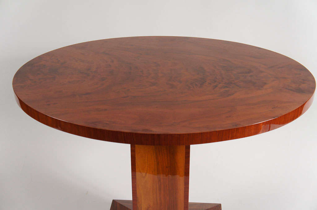 Small Art Deco Oval Rosewood Table at 1stdibs