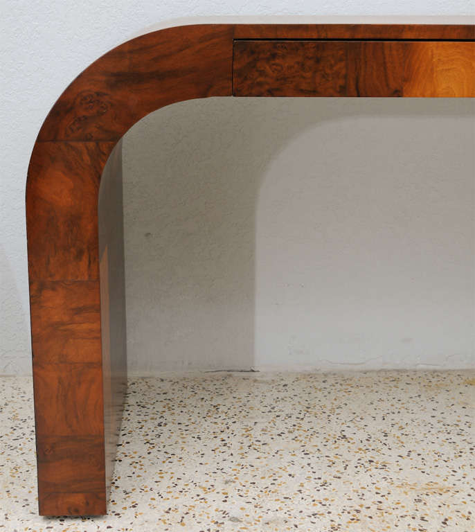 Olive Burl Patchwork Desk/Console by Paul Evans 1