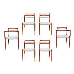 Set of Six Rosewood Dining Chairs by Niels O. Moller