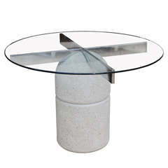 Cast Stone Center Table by Giovanni Offredi for Saporiti