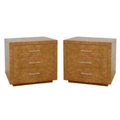 Pair Of 1970, s  Fabolous Faux Snakeskin Comodes / Dressers