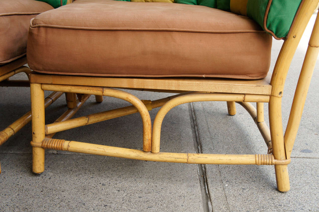 Mid-20th Century Sectional Bamboo Sofa by Ficks Reed