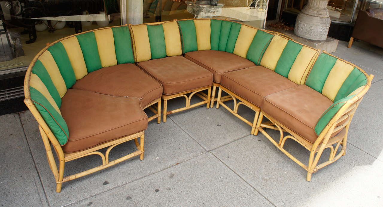 Sectional Bamboo Sofa by Ficks Reed at 1stDibs bamboo sectional sofa