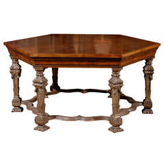 Antique Hexagonal Center Table
