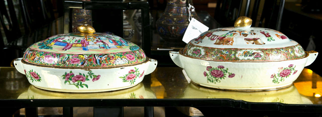 Two 19th Century Chinese Famille Rose Lidded Tureens 7