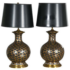 Pair of Decorative Brass Lamps