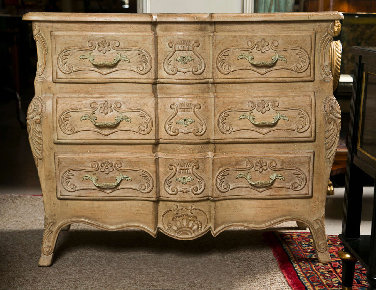 Pair of Bombe Distressed Chests by Jansen 4