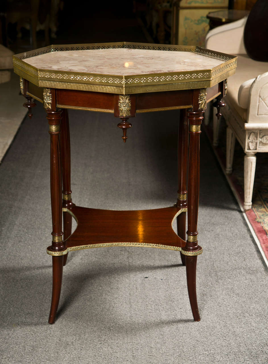 French Octagonal Rosewood End Table 4