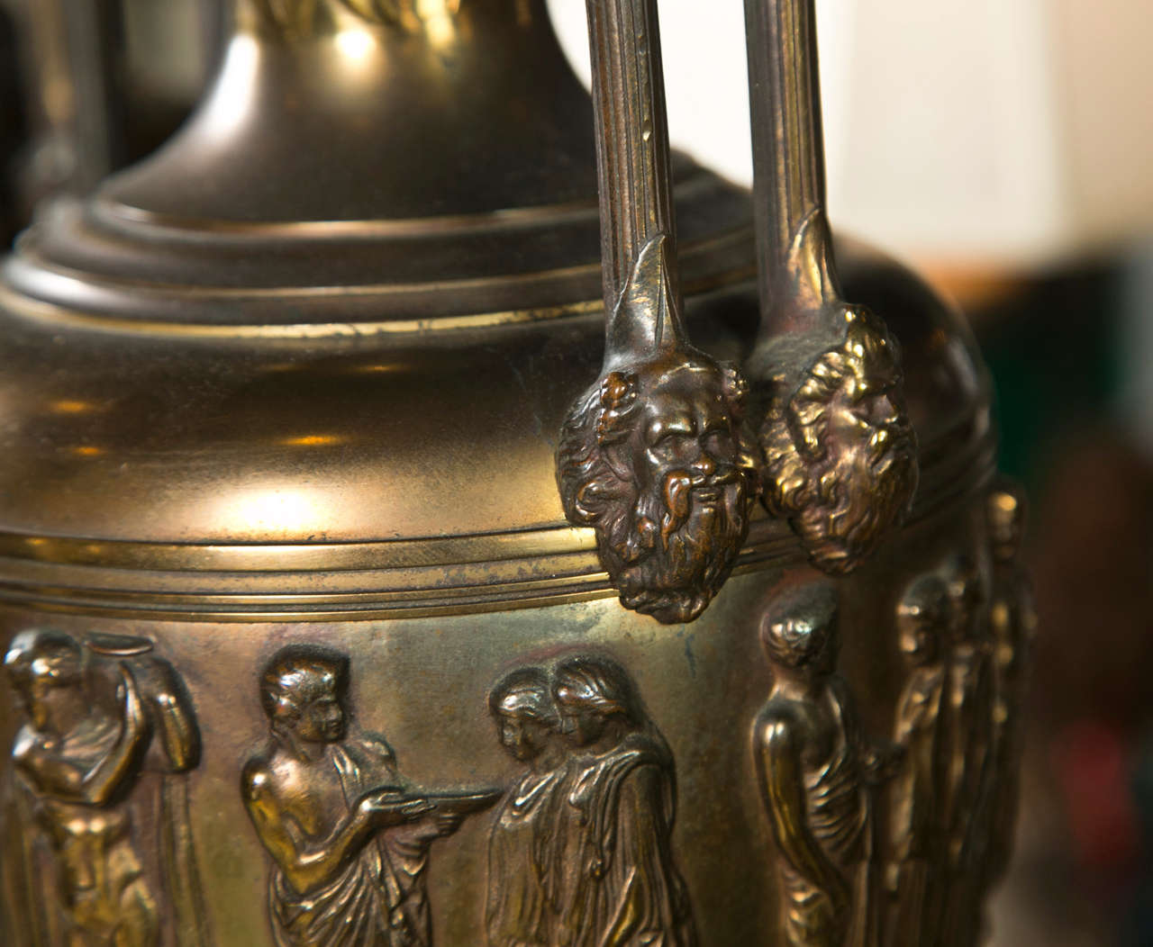 A Pair Of Neoclassical Style Bronze Table Lamps. 1
