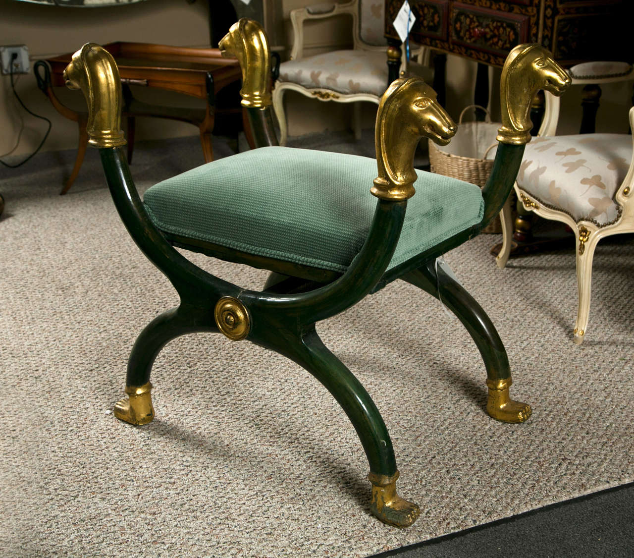 Egyptian Revival Style Painted Bench at 1stDibs egyptian bench