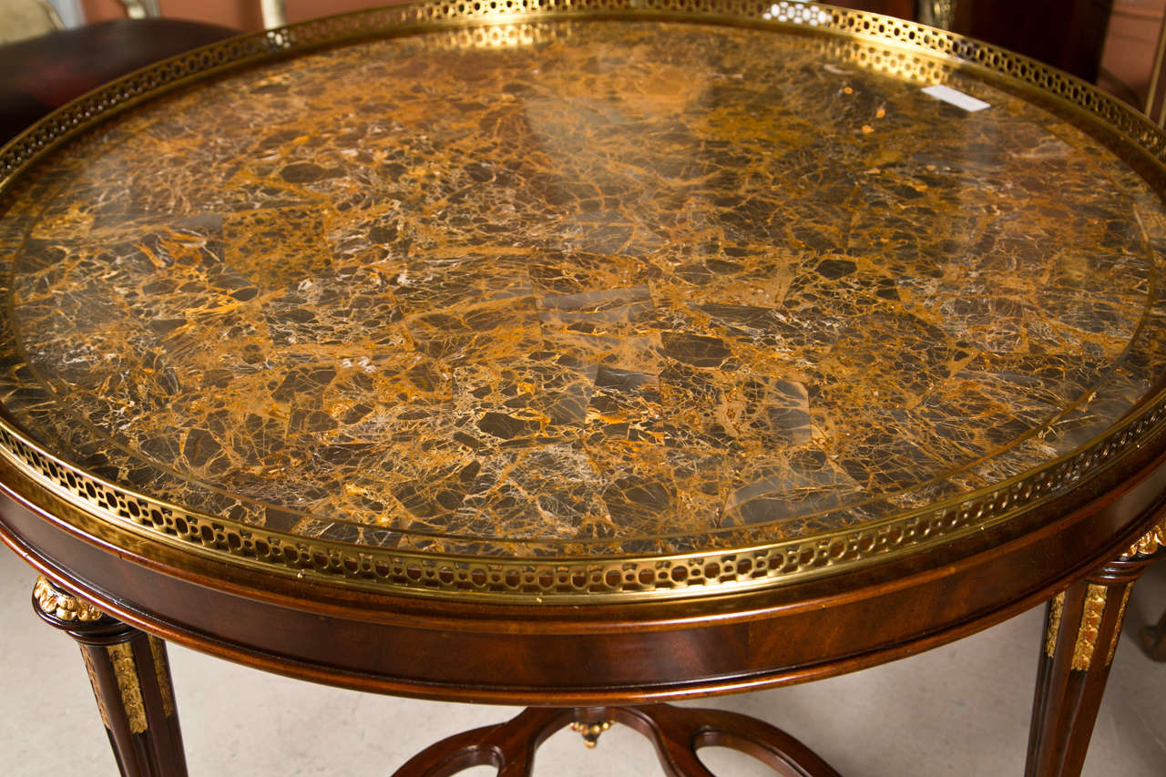 Maitland Smith Large Marble Top Centre Table at 1stDibs