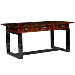 Art Deco Desk in Macassar Ebony