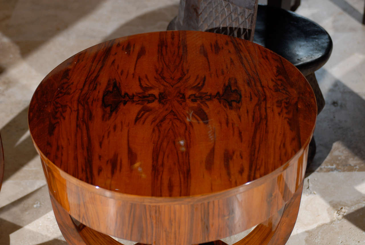 Pair of Round Art Deco Side Tables 1