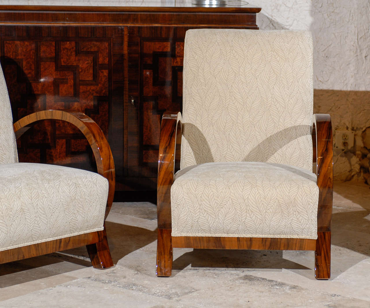 Armchair With Curved Wooden Arms : Skip to the end of the images