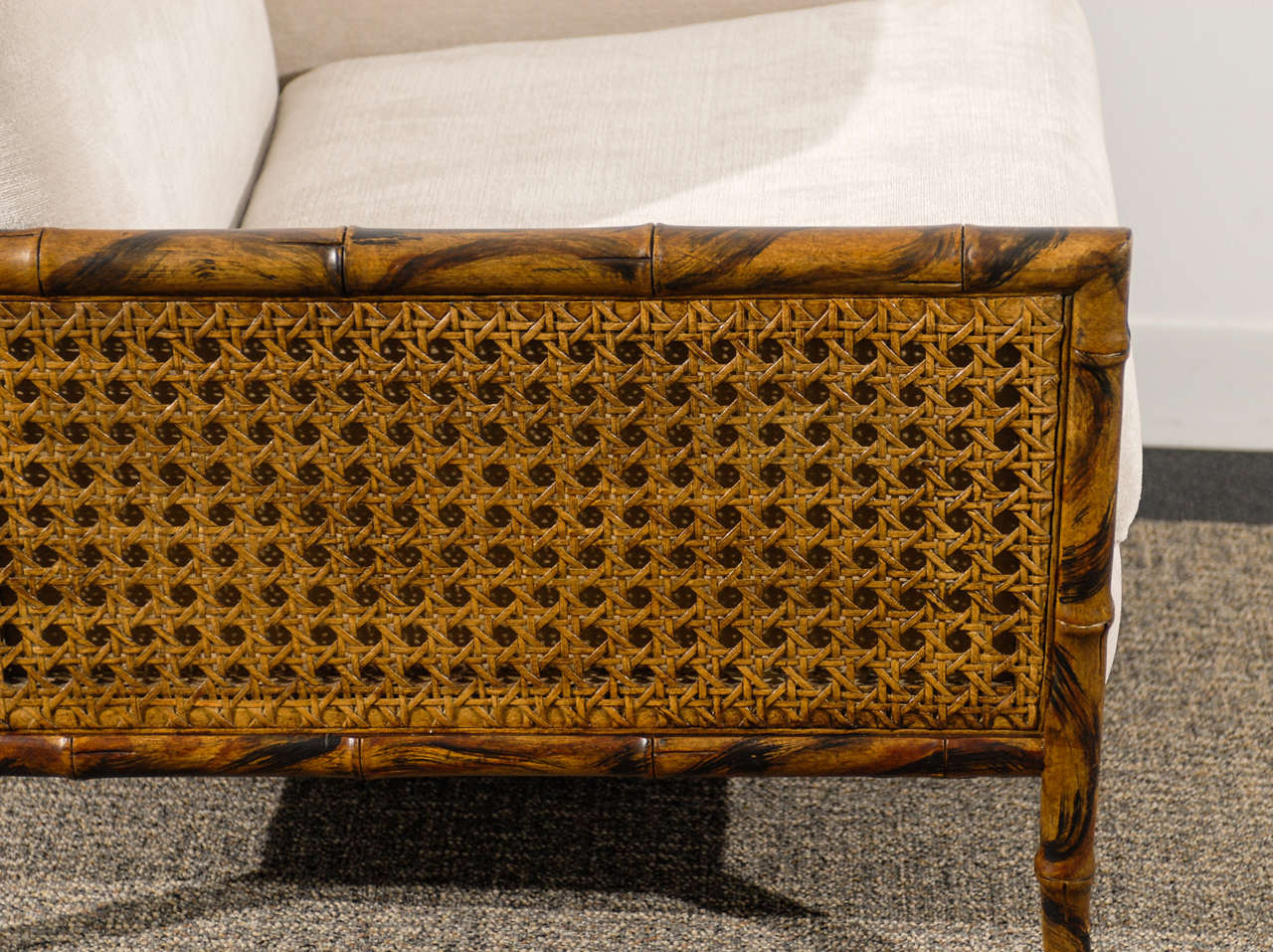 Superb Pair of Gibbings Style Faux Bamboo Chairs at 1stDibs