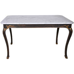 19th Century Table with Carved Foliate Gilt Decoration