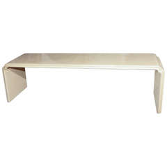 Faux Parchment Waterfall Console Table
