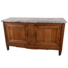 18th Century Walnut Marble-Top Buffet
