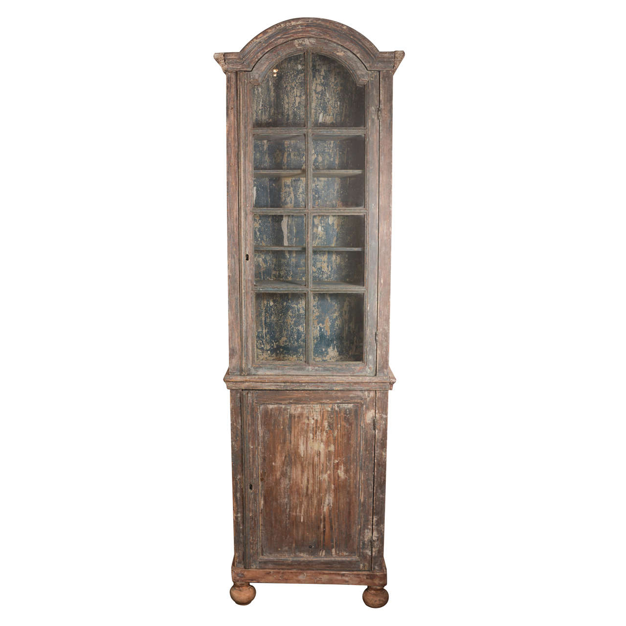 19th Century Narrow Painted Swedish Cabinet