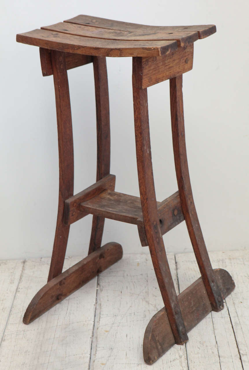 Unique bar height stool.