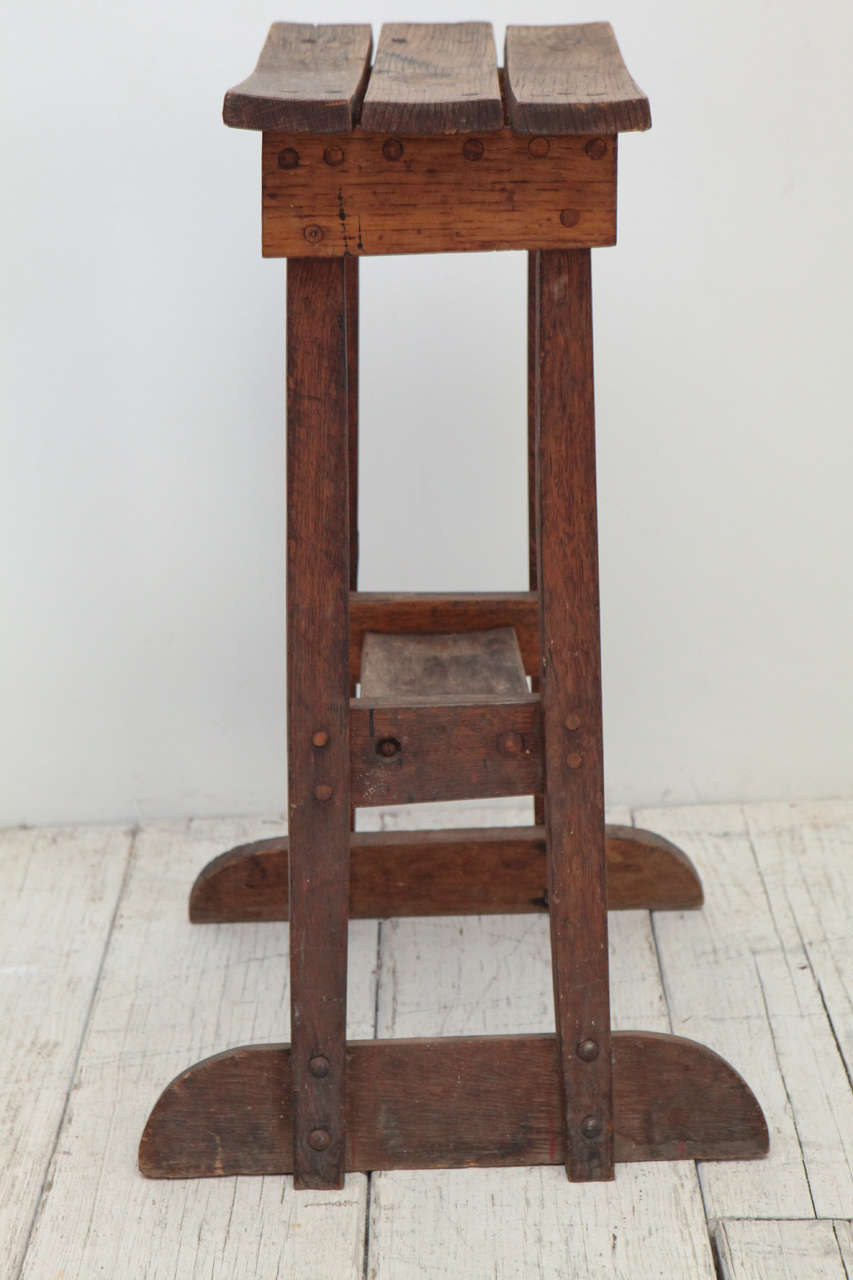Mid-20th Century Vintage Wooden Artist's Stool
